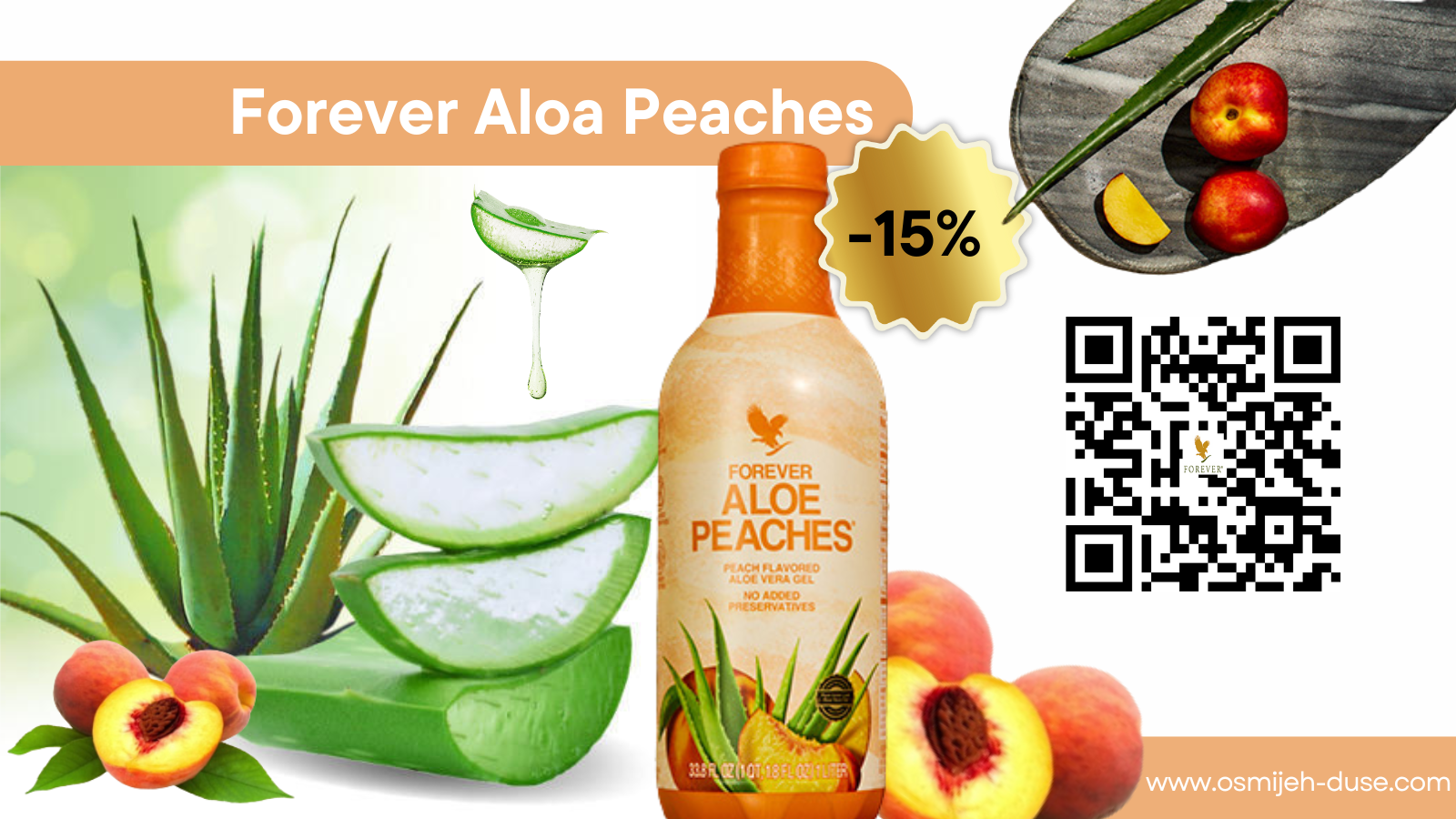 Forever Aloe Peaches – slatki okus zdravlja i energije