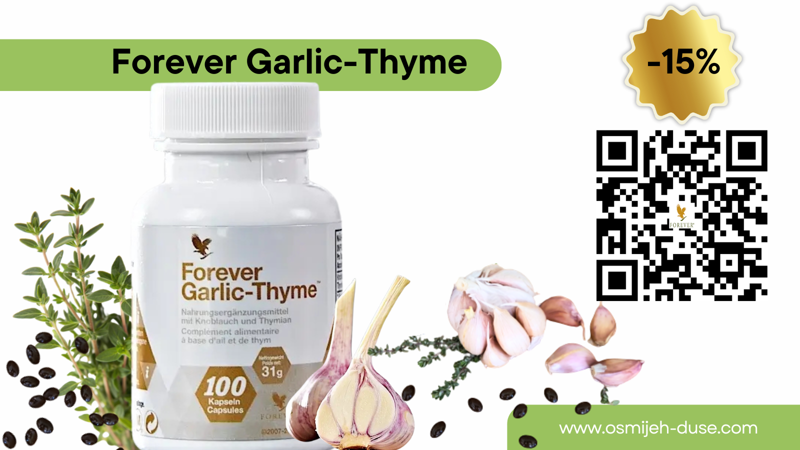 Forever Garlic-Thyme Češnjak i majčina dušica prirodni antibiotik